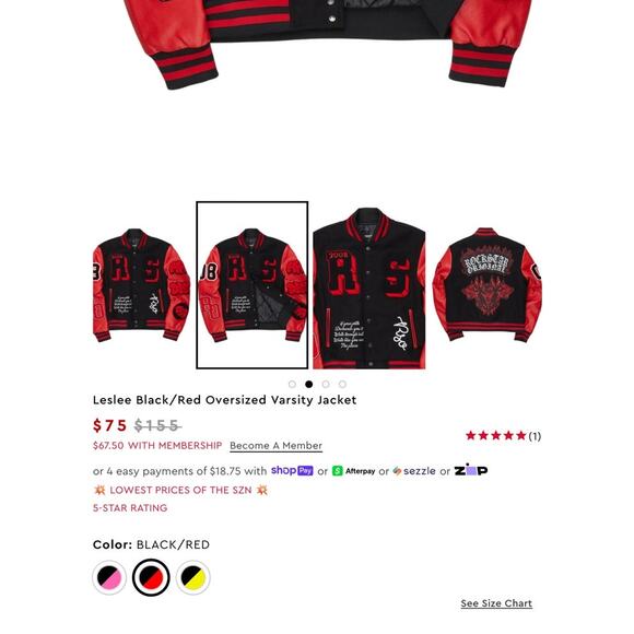 HP! Rockstar Original Varsity Jacket - Picture 13 of 16